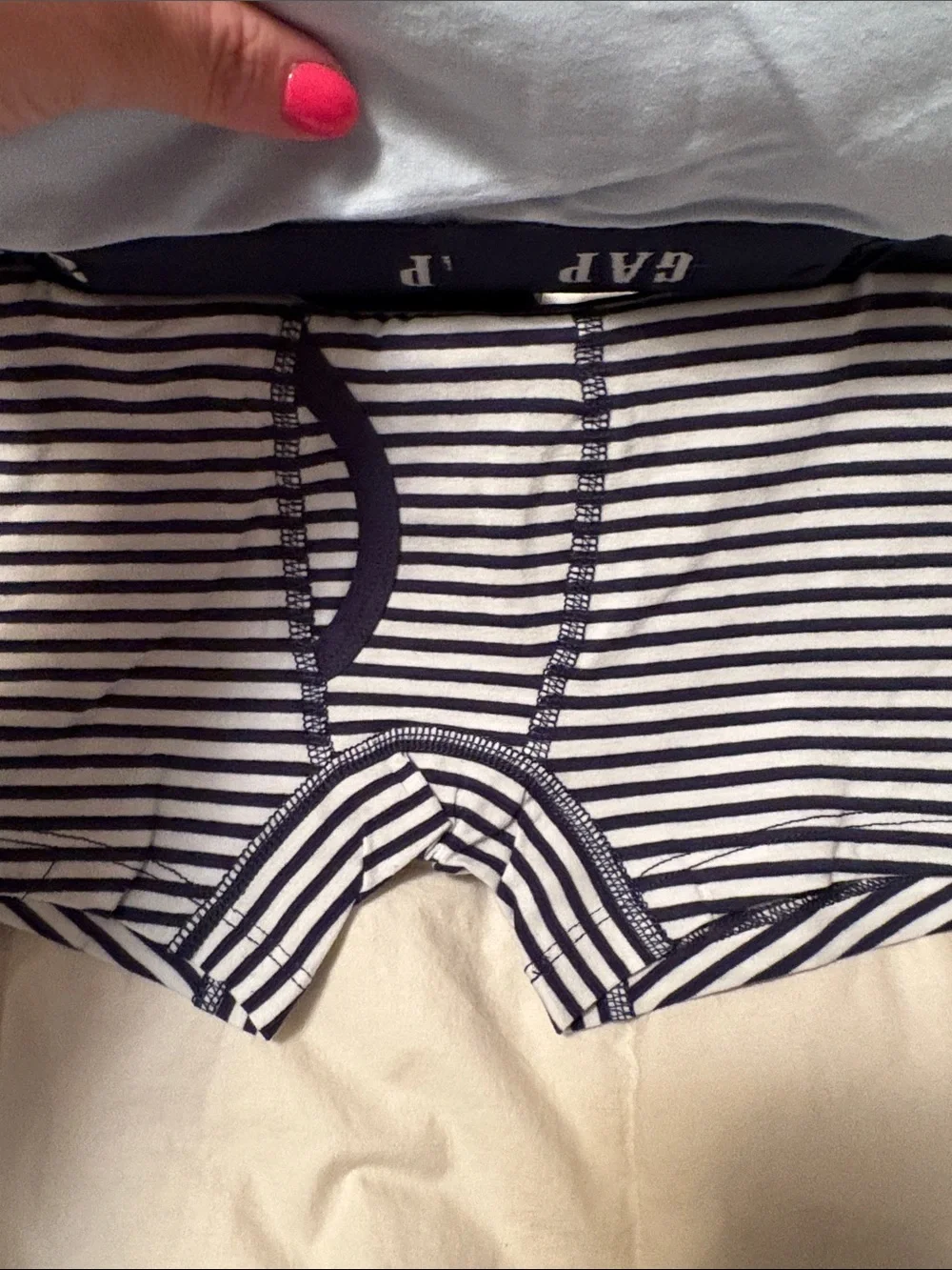 GAP Kids Navy and Light Blue Shell Print Boxer Briefs 3-Pack